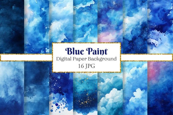 Blue Watercolor Paint Backgrounds for Creative Projects