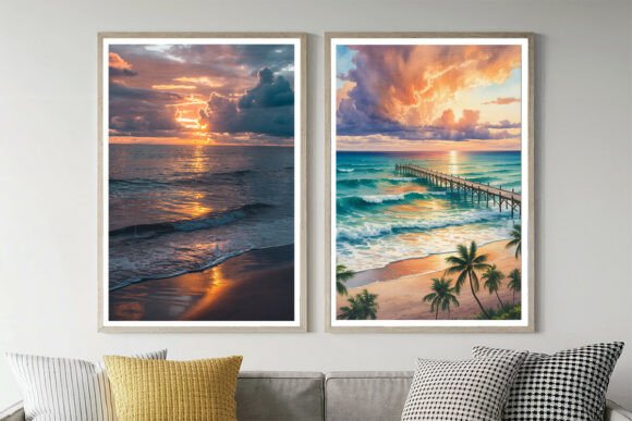 Designing with Serene Beach Sunset Backgrounds: A Creative Guide