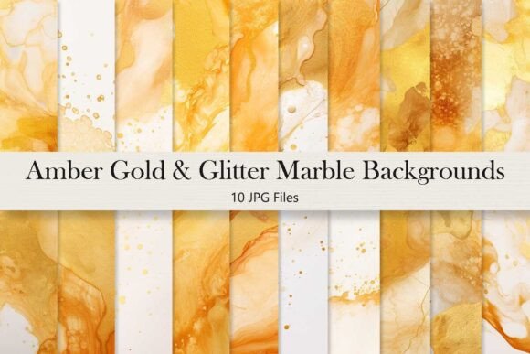 Elevate Your Designs with Amber Gold Marble Backgrounds