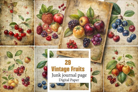 Exploring the Charm of Vintage Fruits Journal Backgrounds