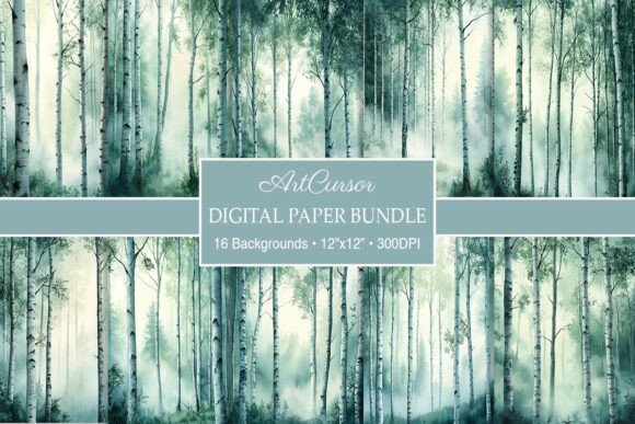 Misty Serene Birch Forest Backgrounds: A Designer's Guide
