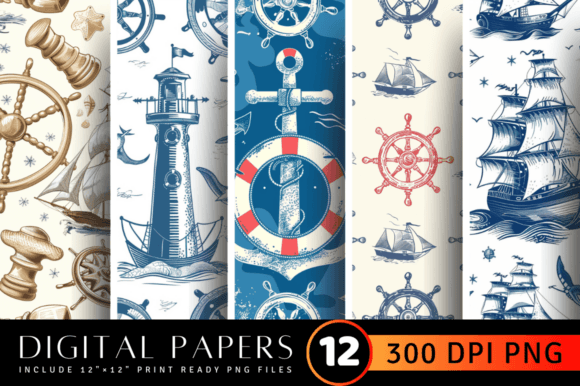 Nautical Digital Paper Backgrounds Digi: A Designer's Guide