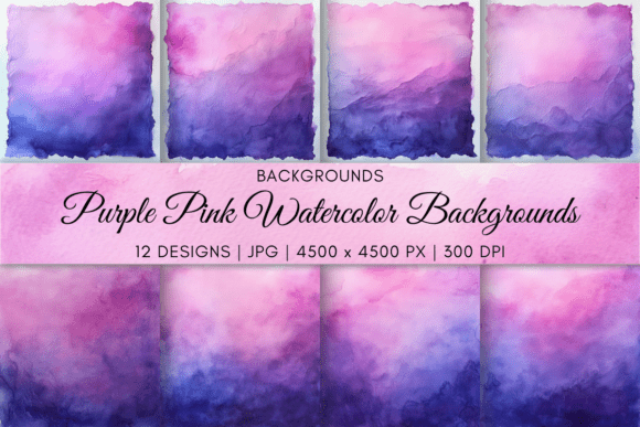 Purple Pink Watercolor Backgrounds: Elevate Your Creative Projects