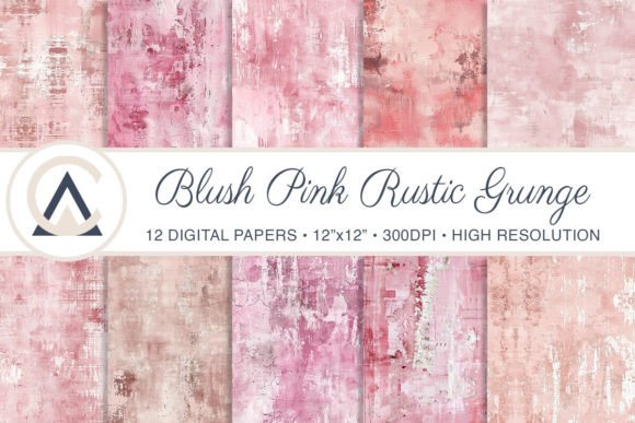 Seamless Blush Pink Grunge Textures for Creative Projects