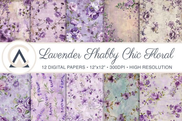 Shabby Chic Lavender Flowers Backgrounds for Your Projects