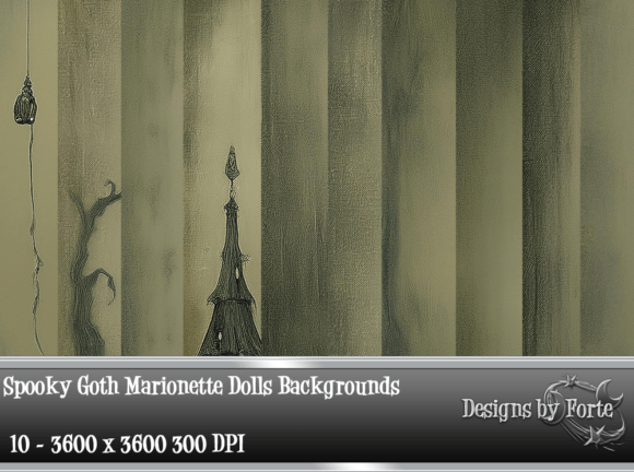 Spooky Goth Marionette Dolls Backgrounds: Eerie Textures for Bold Designs