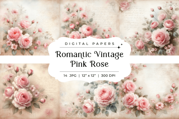 Timeless Romance: Working with Vintage Pink Rose Backgrounds