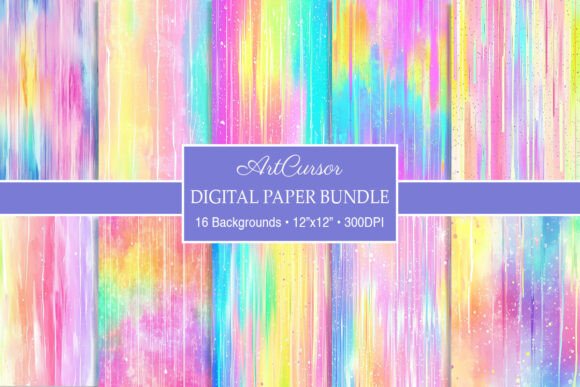 Unleash Creativity with Pastel Rainbow Electric Rain Backgrounds