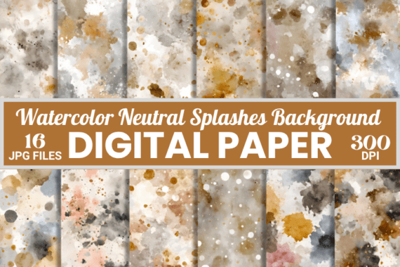 Watercolor Neutral Splashes: A Designer's Guide to Dreamy Backgrounds